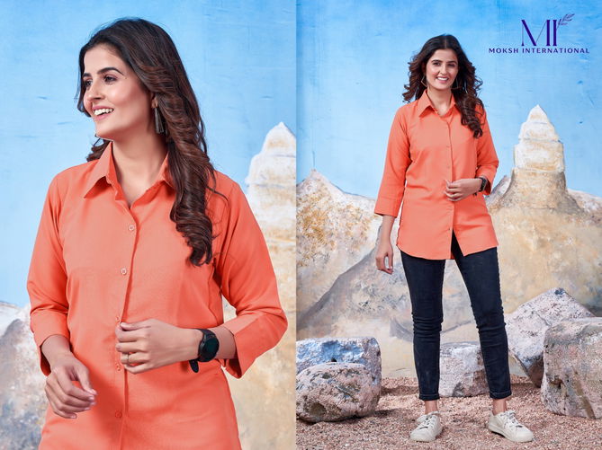 Shirt Vol 3 By Moksh Regular Office Wear Cotton Ladies Shirt Wholesale Price In Surat
